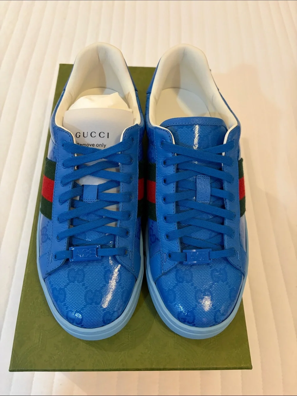Gucci Blue GG Crystal Sneaker